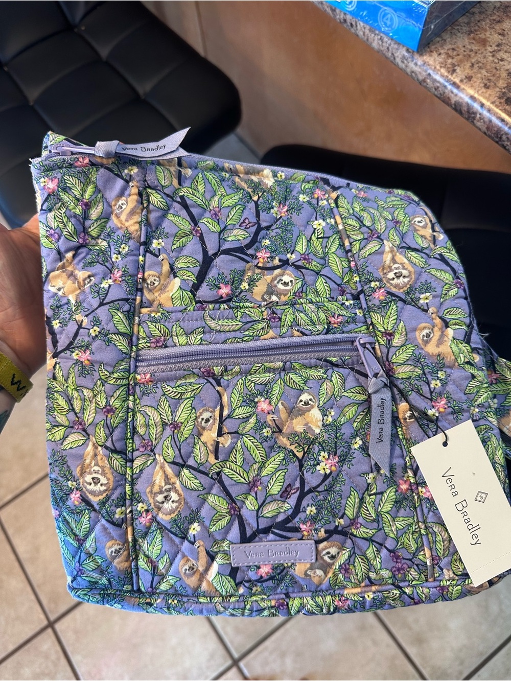 Vera Bradley hanging around purple hipster